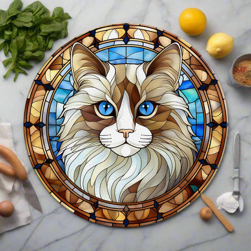 Cat Ragdoll Glass Suncatcher Worktop Saver